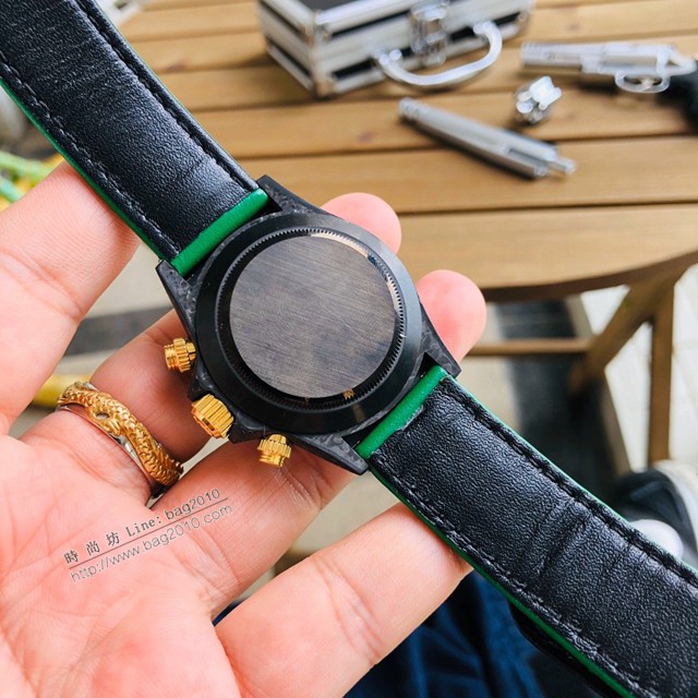勞力士男生手錶 RolexDaytona翡翠夜光全碳纖維宇宙計時迪通拿  gjs2200